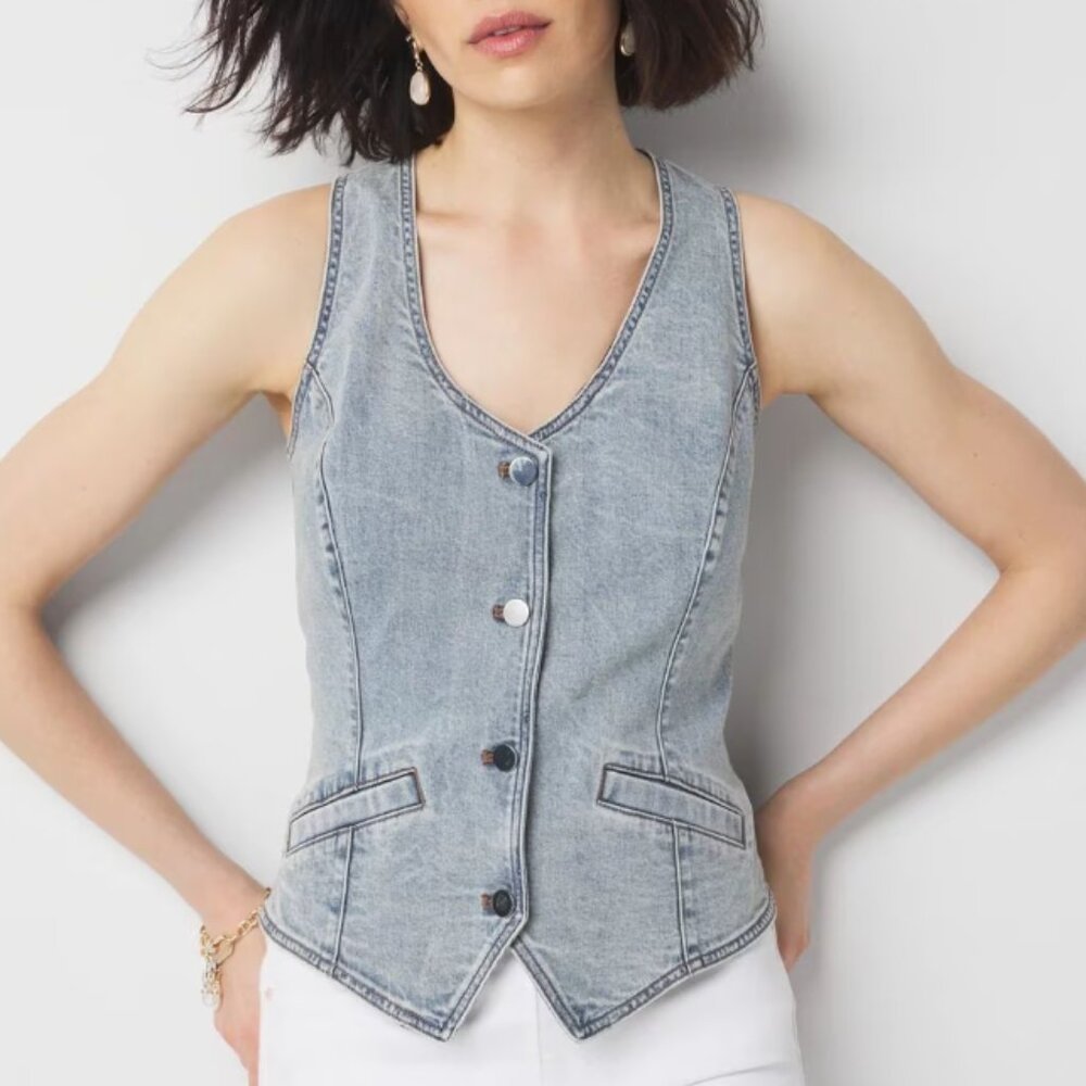 WHBM Denim Vest